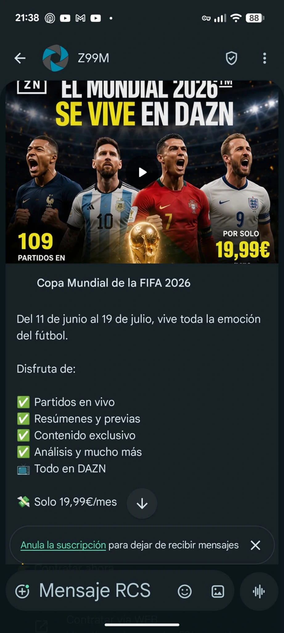 Campaña de pruebas
